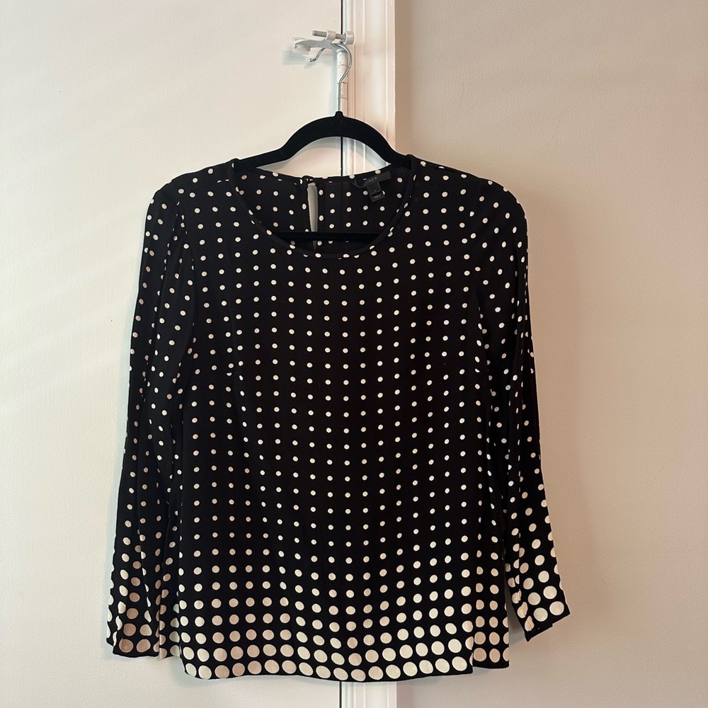 J.Crew Black & White Polka Dot blouse 🤍🖤 Size 0